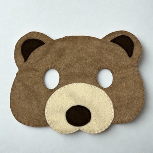 Medve maci filc maszk , Ruha & Divat, Maszk, Arcmaszk, Gyerek, Varrás, MESKA