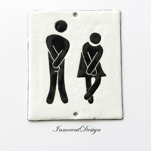 Mellékhelység jelölő tábla  -  - Meska.hu