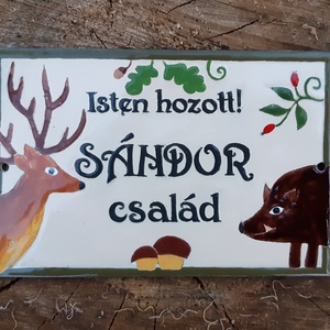 Egyedi névtábla vadászoknak - Sándor-Szücsi Judit részére  -  - Meska.hu