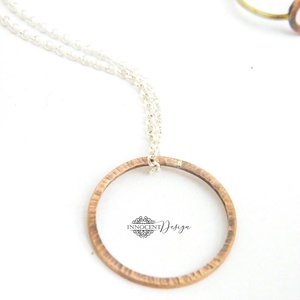 Circle - minimál réz ékszer - nyaklánc - ékszer - nyaklánc - medálos nyaklánc - Meska.hu