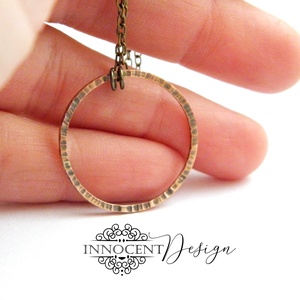 Circle - minimál réz ékszer - nyaklánc - ékszer - nyaklánc - medálos nyaklánc - Meska.hu