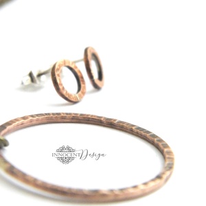 Circle - minimál réz ékszer - nyaklánc - ékszer - nyaklánc - medálos nyaklánc - Meska.hu