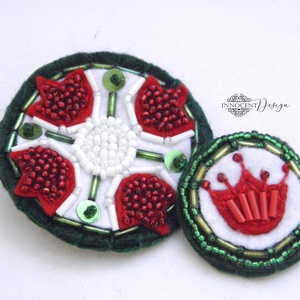 Kokárda szett - ékszer - kitűző és bross - Meska.hu