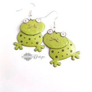 Breki - tűzzománc fülbevaló  - ékszer - fülbevaló - lógó fülbevaló - Meska.hu