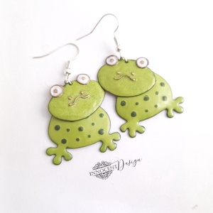 Breki - tűzzománc fülbevaló  - ékszer - fülbevaló - lógó fülbevaló - Meska.hu