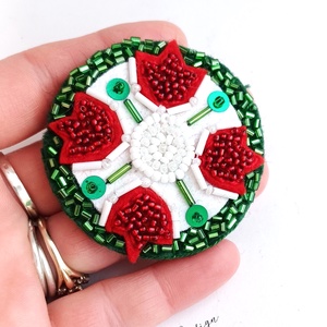 Kokárda - négy tulipános extra  - ékszer - kitűző és bross - Meska.hu
