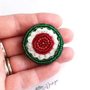 Kokárda - mini/kerek  - ékszer - kitűző és bross - Meska.hu