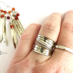 Fine nature - Fűzfalevél - alpakka gyűrű - Meska.hu