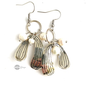 Fine nature - Fagyöngy - alpakka fülbevaló , Ékszer, Fülbevaló, Lógó fülbevaló, Ötvös, MESKA