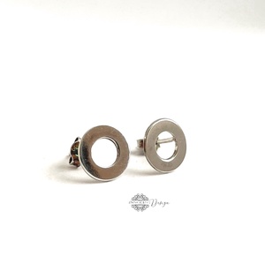 Kör - ezüst pötty fülbevaló - Meska.hu