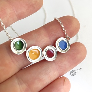 Gaudi - ezüst nyaklánc tűzzománccal - színes  - ékszer - fülbevaló - lógó fülbevaló - Meska.hu Gaudi - ezüst nyaklánc tűzzománccal - színes  - ékszer - fülbevaló - lógó fülbevaló - Meska.hu