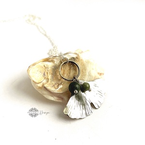 Fine nature - Gingko biloba - alpakka medál láncon - ékszer - nyaklánc - medálos nyaklánc - Meska.hu