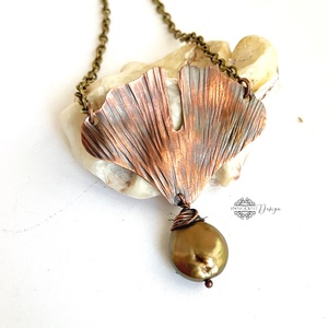 Ginko pearl- kovácsolt nyaklánc - Meska.hu