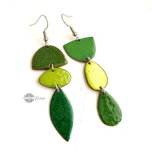 Rainbow - színes tűzzománc fülbevaló  Gabinak - ékszer - fülbevaló - lógó fülbevaló - Meska.hu