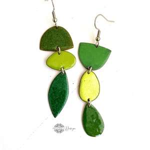 Rainbow - színes tűzzománc fülbevaló  Gabinak - Meska.hu