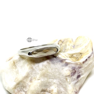 Ezüst gyűrű füstkvarc kővel  55-ös méret - ékszer - gyűrű - statement gyűrű - Meska.hu
