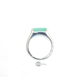 Ezüst gyűrű akvamarinnal  57-es méret - Meska.hu