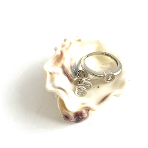 925 Ezüst gyűrű buton cirkóniával buton foglalatban 53-as -  - Meska.hu