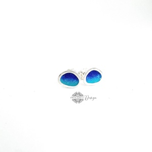 Grado - Bedugós ezüst fülbevaló tűzzománccal - ékszer - fülbevaló - pötty fülbevaló - Meska.hu