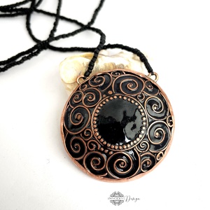 KLIMT csigái - tűzzománc nyaklánc , Ékszer, Nyaklánc, Medálos nyaklánc, Ékszerkészítés, Tűzzománc, MESKA