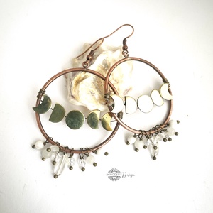 Holdfogyatkozás -réz fülbevaló - Meska.hu