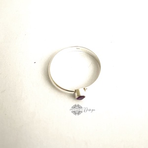 Foglalva Attilának - Ezüst gyűrű tokos foglalattal - ametiszttel 53-as - ékszer - gyűrű - szoliter gyűrű - Meska.hu