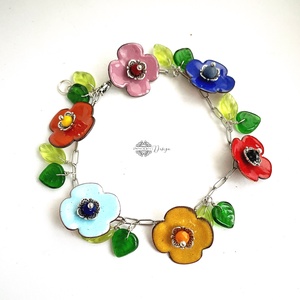 Nyár - tűzzománc karkötő  - ékszer - karkötő - bogyós karkötő - Meska.hu