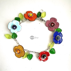 Nyár - tűzzománc karkötő  - ékszer - karkötő - bogyós karkötő - Meska.hu