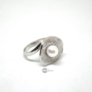 Ezüst tündérrózsa gyűrű - állítható - ékszer - gyűrű - gyöngyös gyűrű - Meska.hu