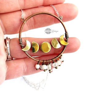 Holdfogyatkozás -réz nyaklánc - ékszer - nyaklánc - medálos nyaklánc - Meska.hu