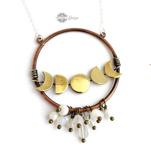 Holdfogyatkozás -réz nyaklánc - ékszer - nyaklánc - medálos nyaklánc - Meska.hu