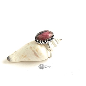 Ezüst gyűrű rhodonittal 50-és méret  , Ékszer, Gyűrű, Statement gyűrű, Ötvös, MESKA