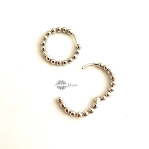  Bogyós ezüst fülbevaló - minimalista - természetes  - ékszer - fülbevaló - karika fülbevaló - Meska.hu