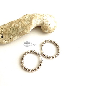  Bogyós ezüst fülbevaló - minimalista - természetes , Ékszer, Fülbevaló, Karika fülbevaló, Ötvös, MESKA
