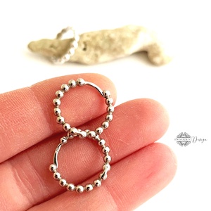  Bogyós ezüst fülbevaló - minimalista - természetes  - ékszer - fülbevaló - karika fülbevaló - Meska.hu