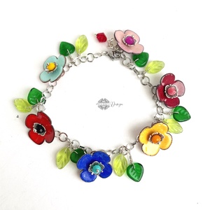 Nyár - tűzzománc karkötő  - ékszer - karkötő - bogyós karkötő - Meska.hu