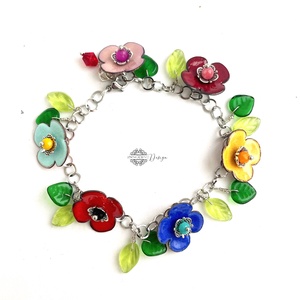 Nyár - tűzzománc karkötő  - Meska.hu