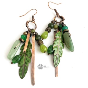 Tribal - Tollas tűzzománc fülbevaló, Ékszer, Fülbevaló, Csillár fülbevaló, Tűzzománc, Ötvös, MESKA