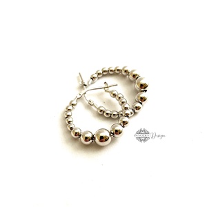  Bogyós ezüst fülbevaló - minimalista - természetes  - ékszer - fülbevaló - karika fülbevaló - Meska.hu