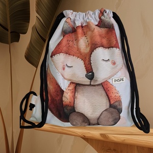 Cuki rókás tornazsák, Táska & Tok, Hátizsák, Tornazsák, Gymbag, Varrás, Újrahasznosított alapanyagból készült termékek, MESKA