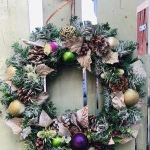 50cm-es karácsonyi ajtódísz dekoráció - karácsony - adventi díszek - adventi ajtódísz - Meska.hu