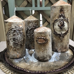 adventi asztaldísz 4 gyertyával - karácsony - adventi díszek - adventi asztaldísz - Meska.hu