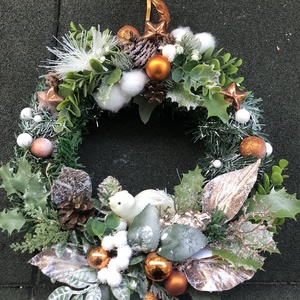 jegesmacis karácsonyi ajtódísz, Karácsony, Karácsonyi lakásdekoráció, Karácsonyi ajtódíszek, , MESKA