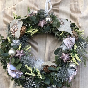 karácsonyi ünnepi ajtódísz , Karácsony, Karácsonyi lakásdekoráció, Karácsonyi ajtódíszek, , MESKA