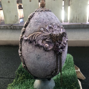 húsvéti tojás dekoráció, Ünnepi díszek, dekorációk, Húsvéti díszek és dekorációk, Húsvéti tojás, hímestojás, Decoupage, transzfer és szalvétatechnika, MESKA