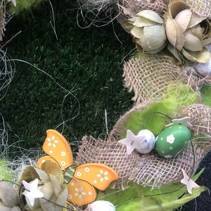 húsvéti ajtódísz tavaszi - ünnepi díszek, dekorációk - húsvéti díszek és dekorációk - húsvéti ajtódísz, kopogtató - Meska.hu