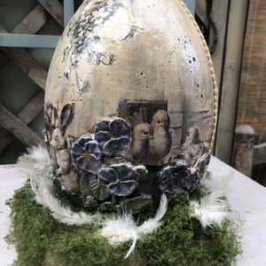 húsvéti tojás asztaldísz - ünnepi díszek, dekorációk - húsvéti díszek és dekorációk - húsvéti tojás, hímestojás - Meska.hu