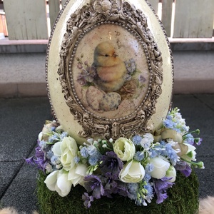  húsvéti tojás asztaldísz , Ünnepi díszek, dekorációk, Húsvéti díszek és dekorációk, Húsvéti tojás, hímestojás, , MESKA