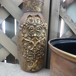 vintage váza és virágtartó szett - otthon & életmód - dekoráció - asztal és polc dekoráció - dekorációs tál, tartó - Meska.hu