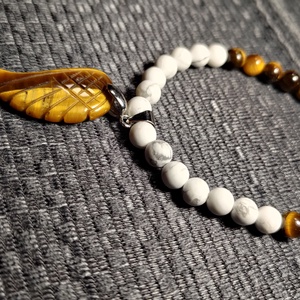 Tigrisszem - fehér matt howlit valódi ásvány karkötő - ékszer - karkötő - ásványkarkötő - Meska.hu Tigrisszem - fehér matt howlit valódi ásvány karkötő - ékszer - karkötő - ásványkarkötő - Meska.hu